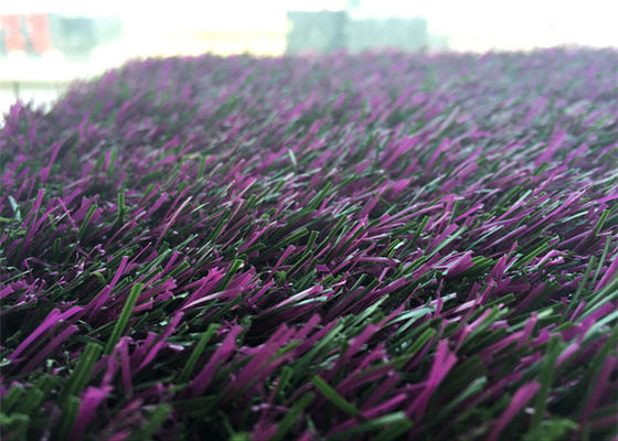 1m Wide 40mm Synthetic Grass Roll Green Curly Yarn Avender Flowers Color