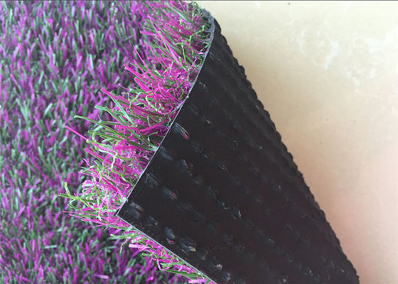 1m Wide 40mm Synthetic Grass Roll Green Curly Yarn Avender Flowers Color